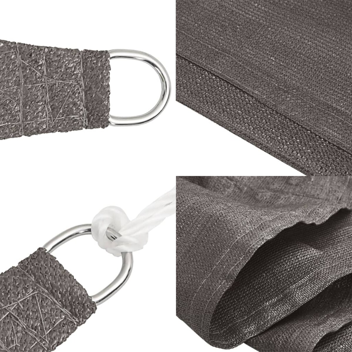 vidaXL Żagiel przeciwsłoneczny, 160 g/m², antracyt, 4,5x4,5x4,5m, HDPE