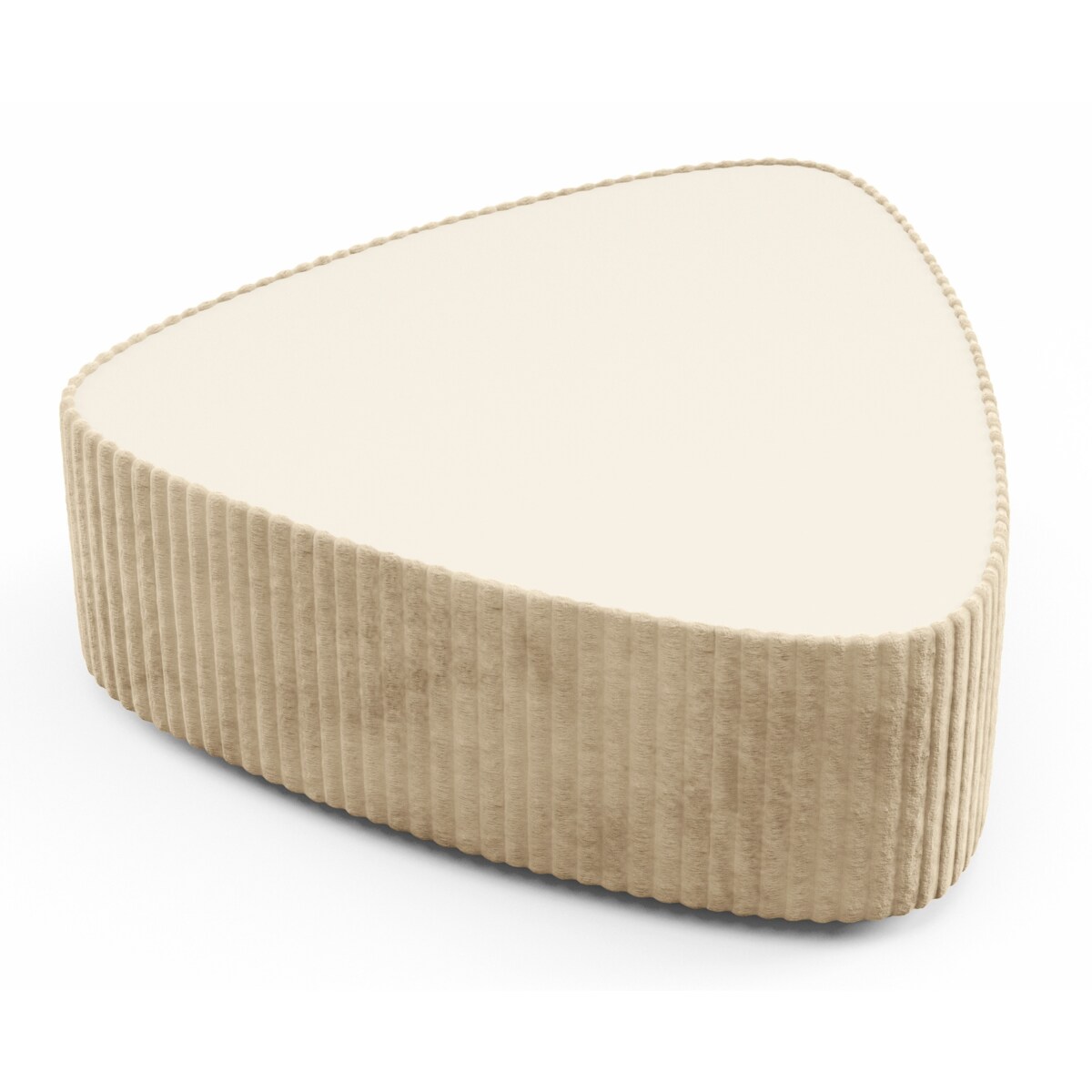 Stolik kawowy tapicerowany MIJA w tkaninie Tilia, beżowy