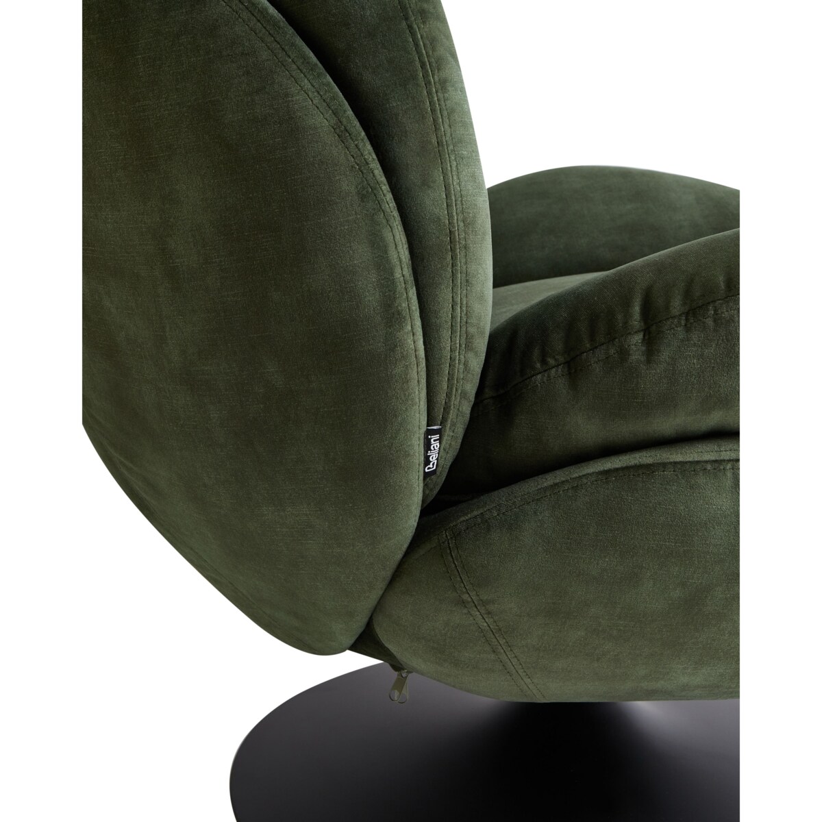 Fotel obrotowy NOLVIK Welur Ciemnozielony
