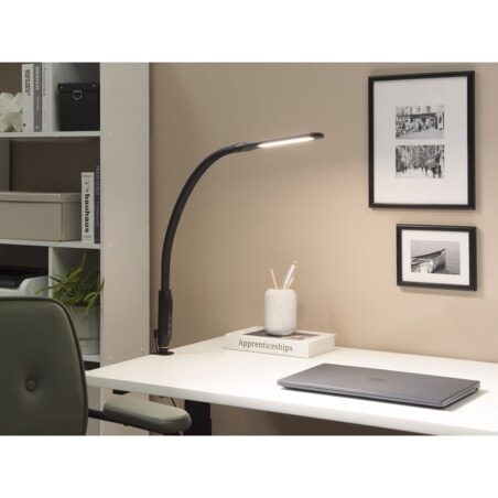 Lampa podłogowa/zaciskowa LED czarna APUS