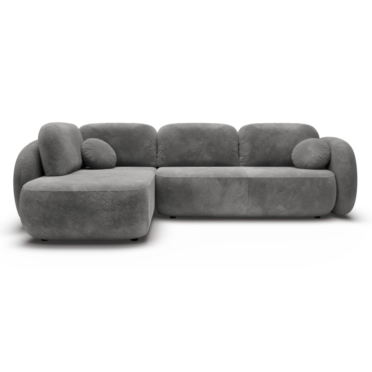 Nowoczesny Narożnik rozkładany OLIVIO II, lewy, ciemno-szary