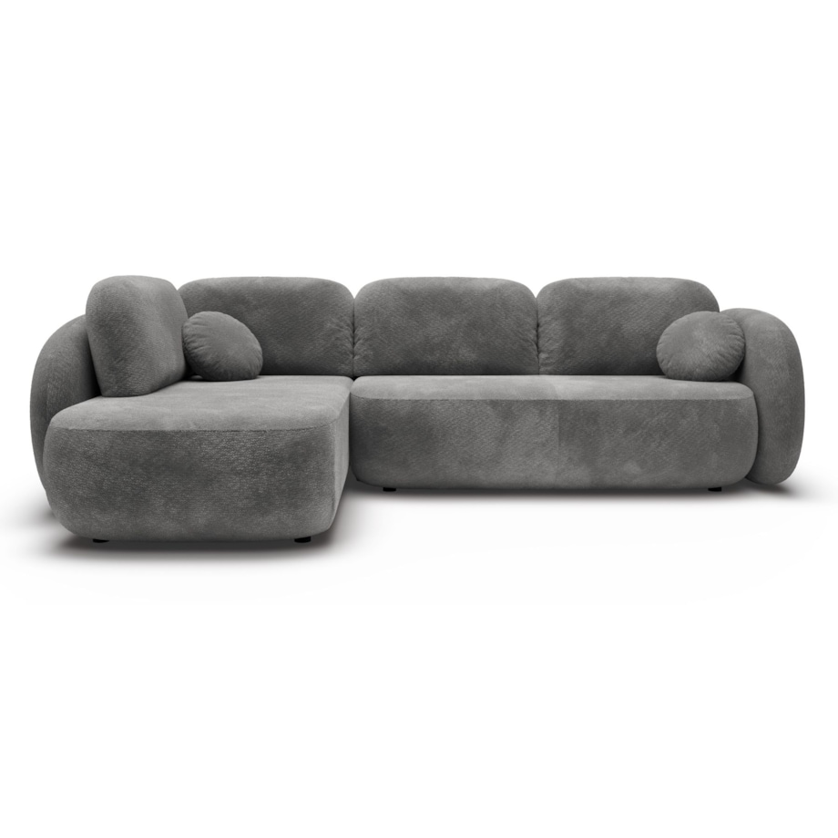 Nowoczesny Narożnik rozkładany OLIVIO II, lewy, ciemno-szary