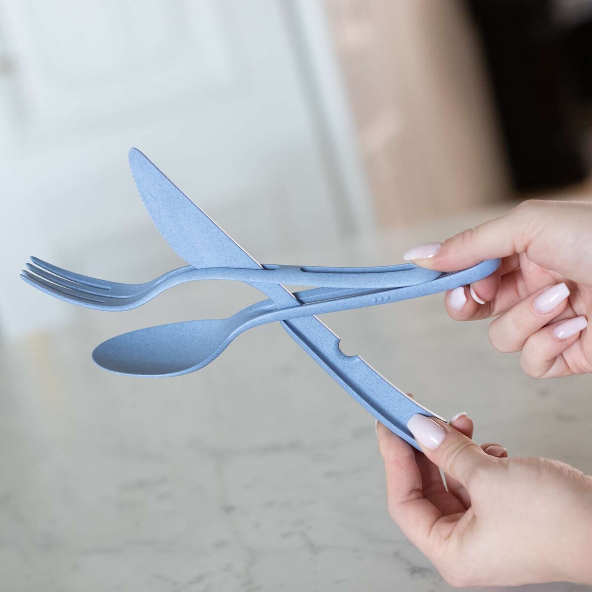 Turystyczny zestaw sztućców KLIKK ORGANIC, KOZIOL