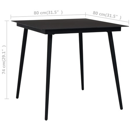 vidaXL 3-częściowy zestaw mebli ogrodowych, rattan PVC, czarny