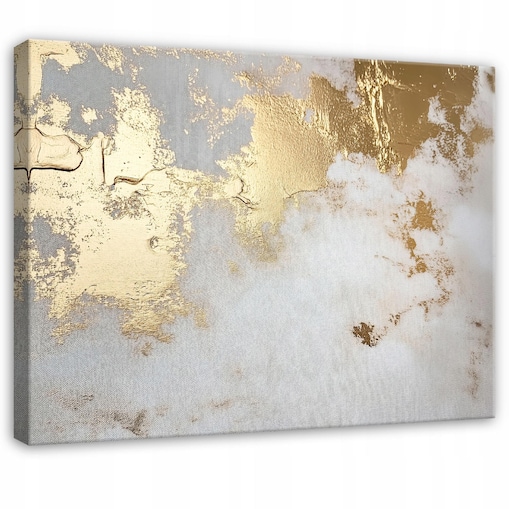 OBRAZ NA PŁÓTNIE ŚCIANĘ ABSTRAKCJA ZŁOTO DO SALONU SYPIALNI KUCHNI 120x80