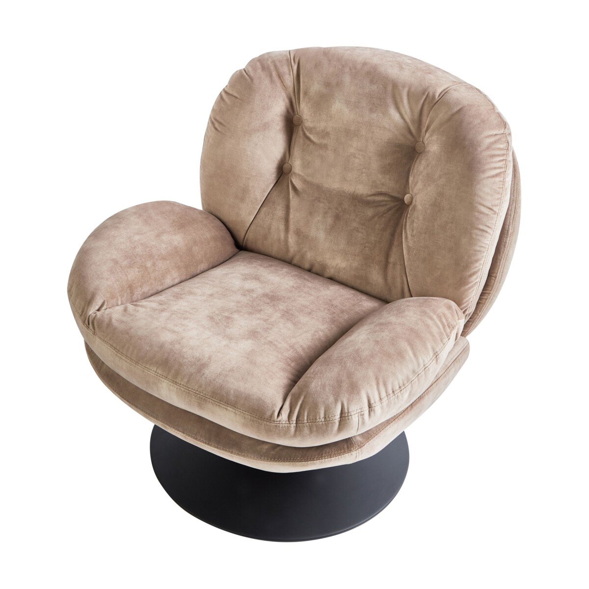 Fotel obrotowy NOLVIK Welur Piaskowy