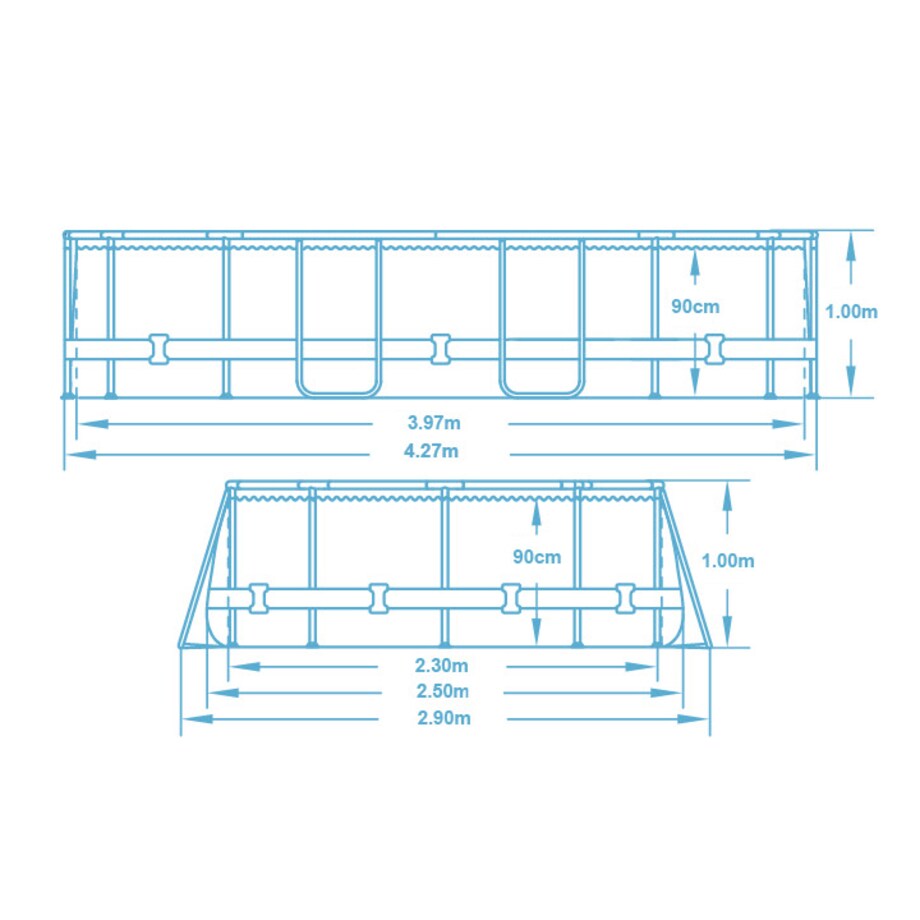 Basen stelażowy ogrodowy 427x250x100 Bestway 12w1