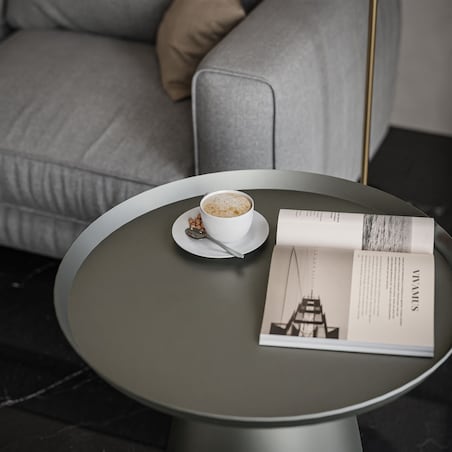 Okrągła ława VORTELLE szara