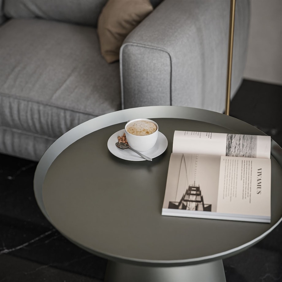 Okrągła ława VORTELLE szara