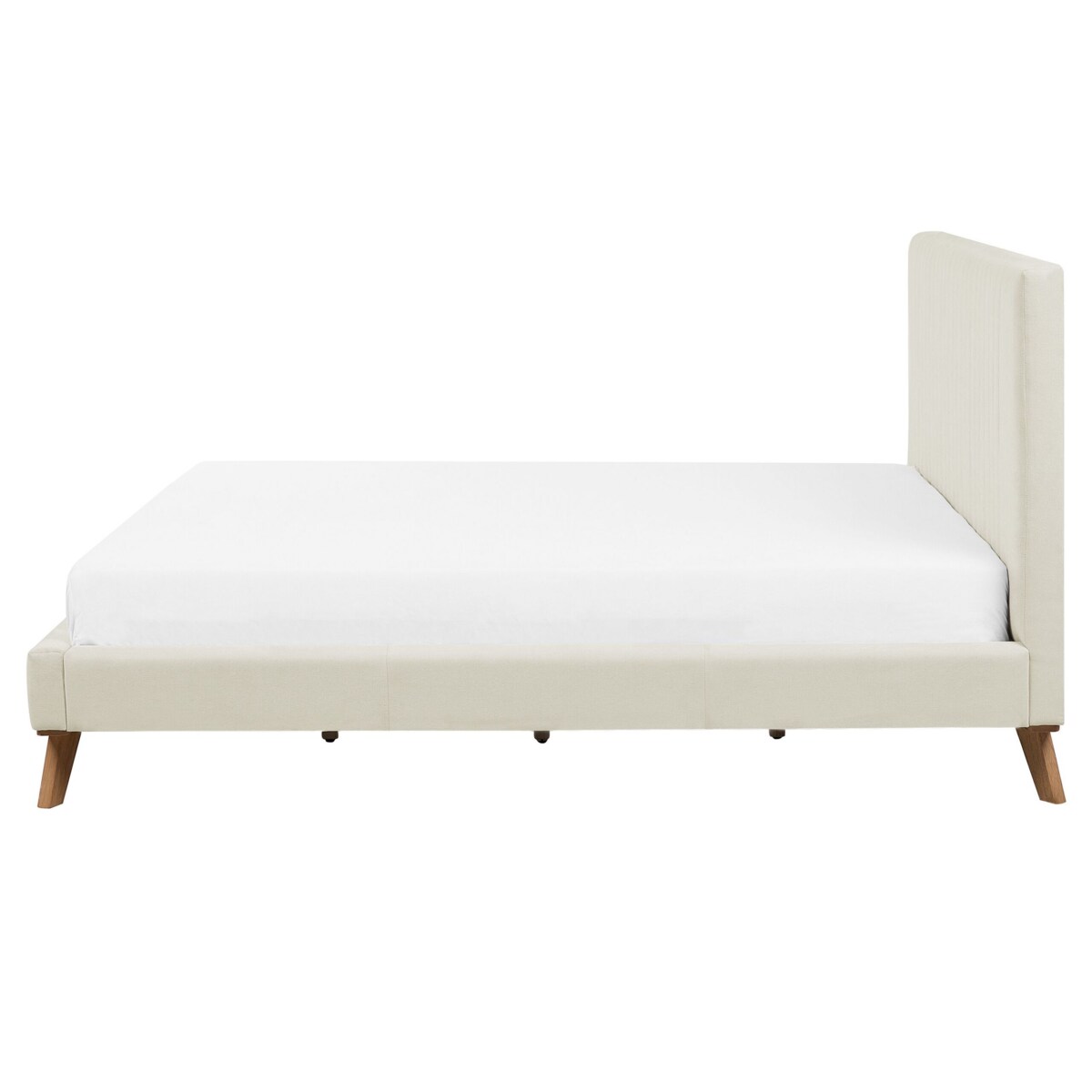 Łóżko tapicerowane 160 x 200 cm beżowe TALENCE