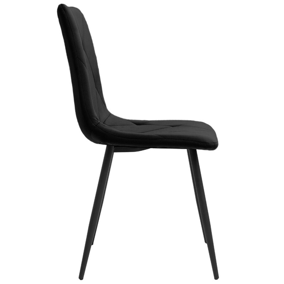 Krzesło tapicerowane welurowe do salonu kuchni jadalni czarne velvet loft