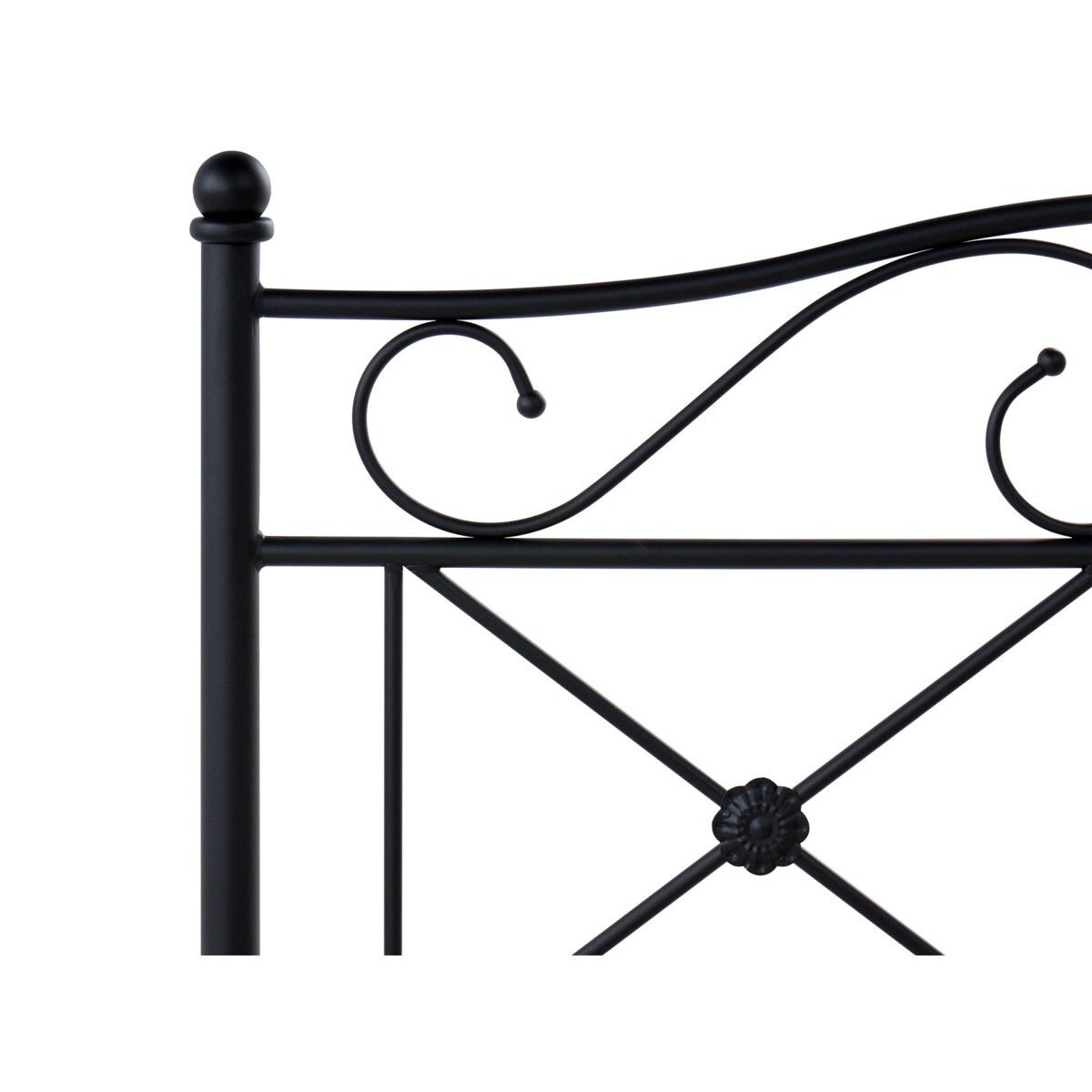 Łóżko Metal RODEZ 120 x 200 cm Czarny