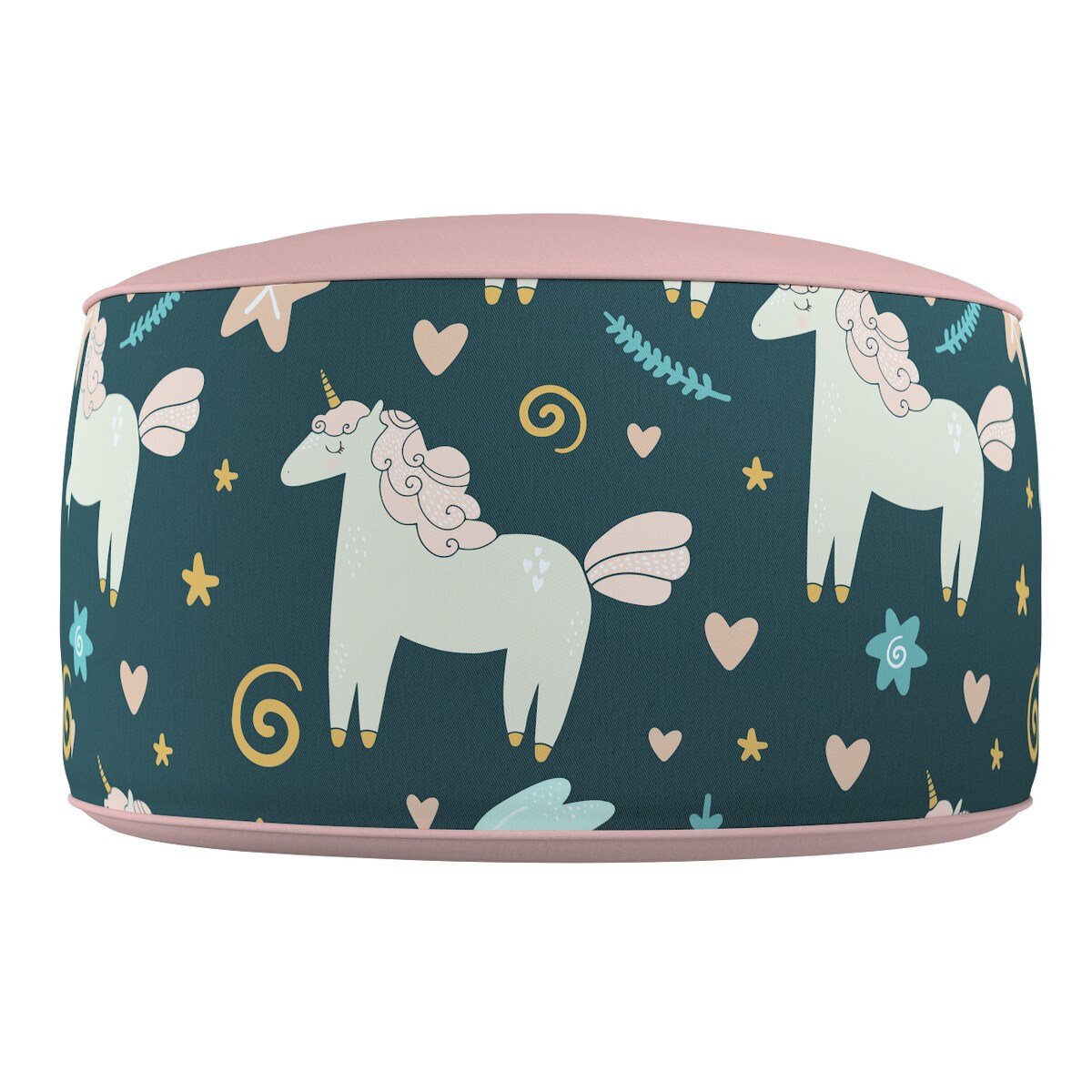 Puf dwukolorowy Coli, niebieski, 50x25 cm, Magic Collection