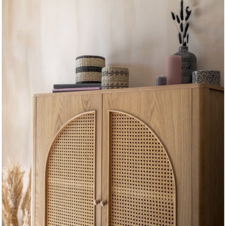 Komoda z plecionką wiedeńską VIENNESE 150,5 cm