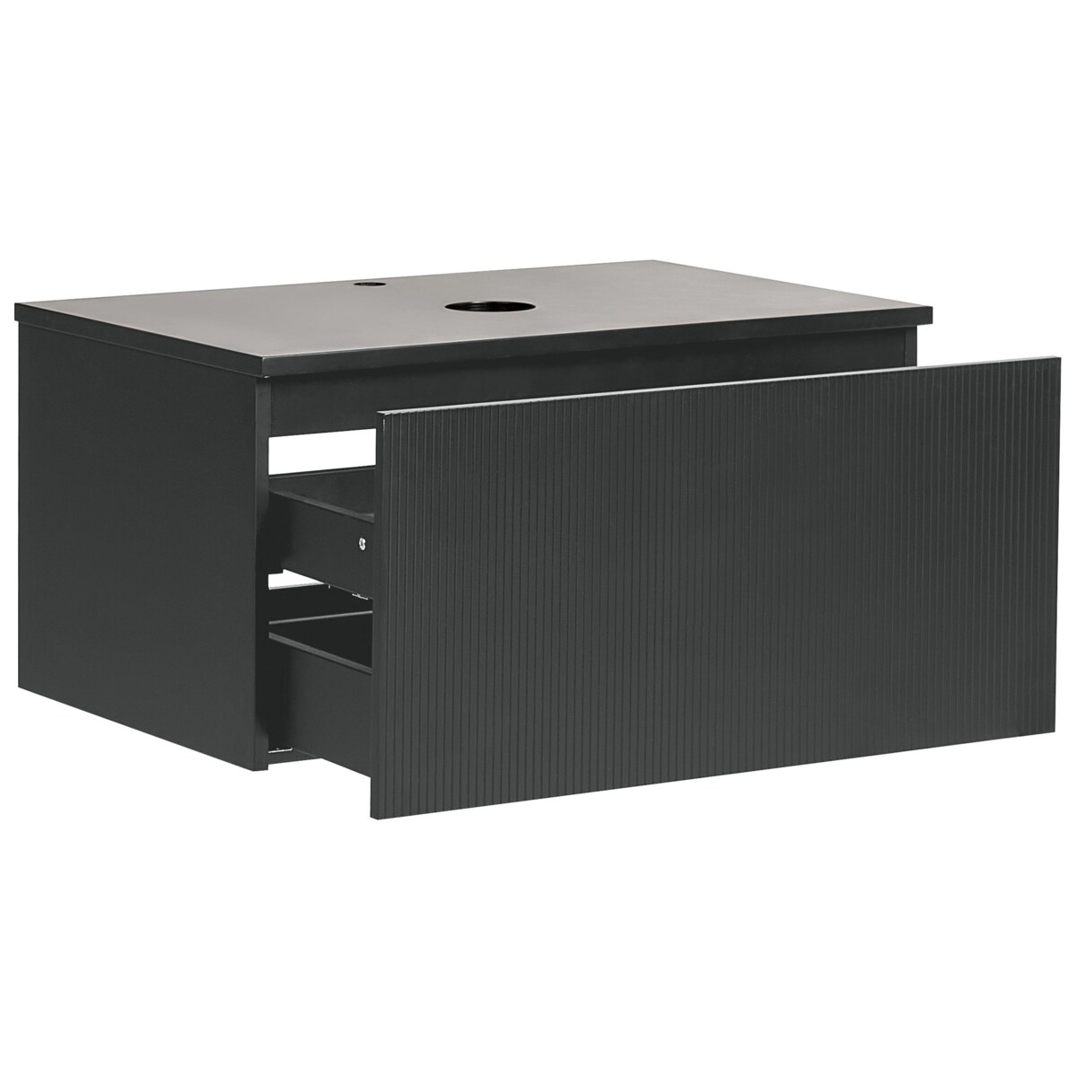 Szafka łazienkowa wisząca 80 x 52 cm czarna ALZIRA