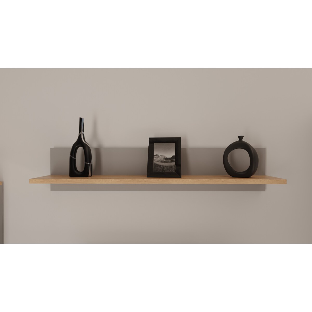 Półka ścienna Denver szary chinchilla & hikora