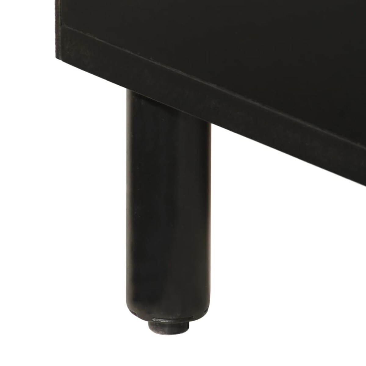 vidaXL Szafka łazienkowa, czarna, 38x33x160 cm, lite drewno mango