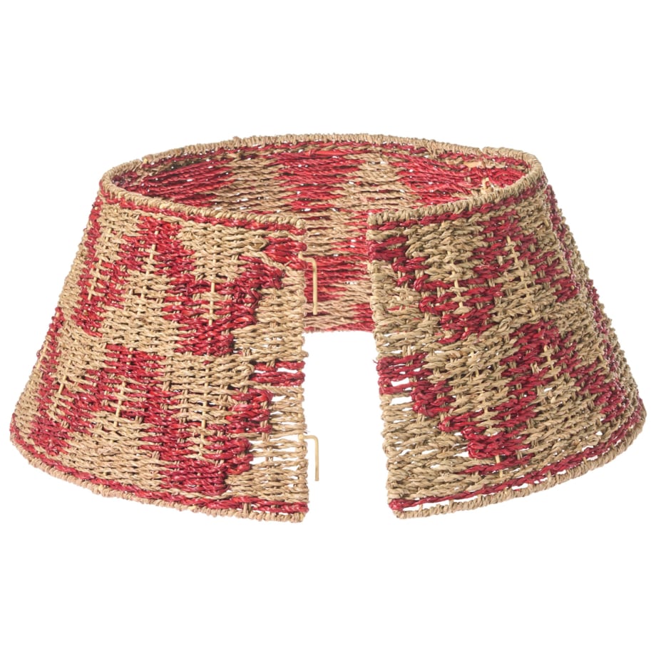 Osłonka pod choinkę GLACE Trawa morska Czerwony 60 cm