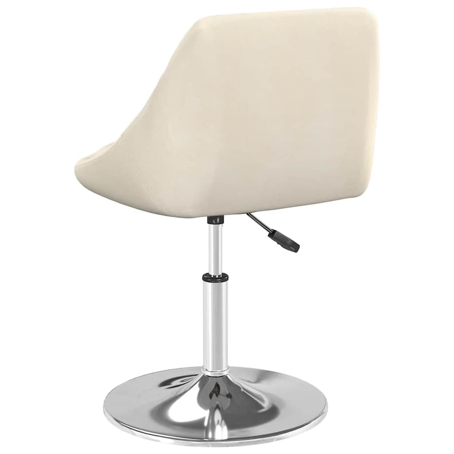 vidaXL Obrotowe krzesła stołowe, 2 szt., kremowe, aksamitne