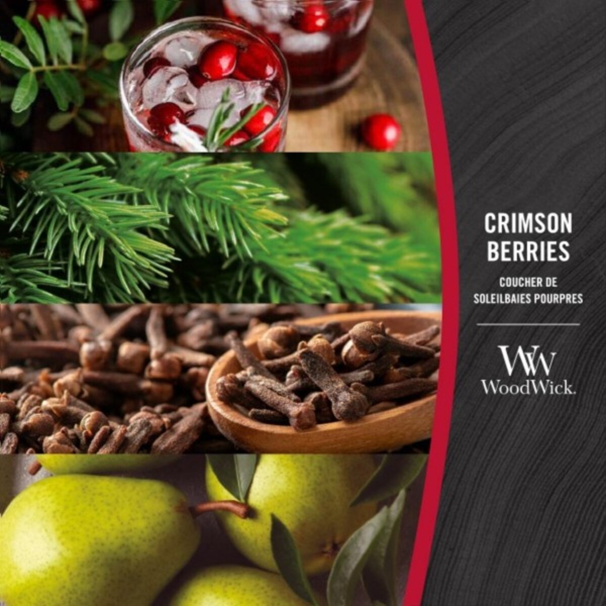 WoodWick świeca średnia CRIMSON BERRIES