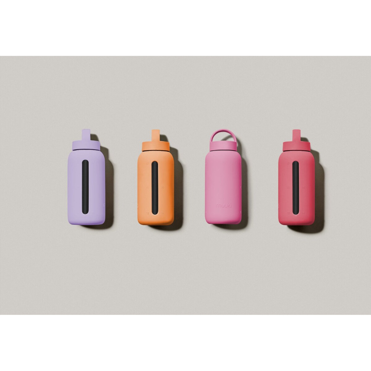 MUUKI DAILY BOTTLE szklana butelka na wodę 720 ml, Flamingo Pink