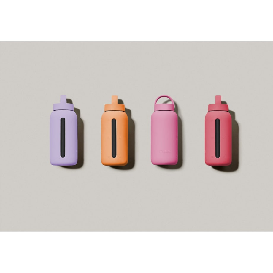 MUUKI DAILY BOTTLE szklana butelka na wodę 720 ml, Flamingo Pink