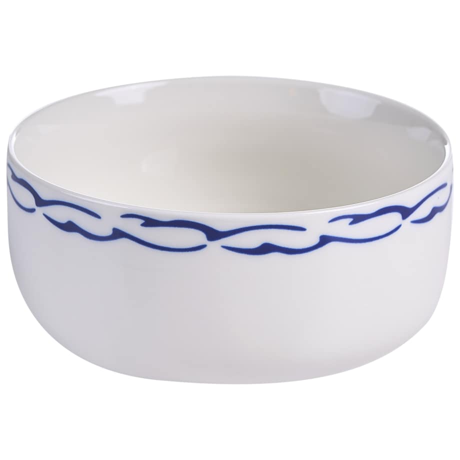 Zastawa stołowa 24-częściowa AMCHUR Porcelana Biały/ niebieski