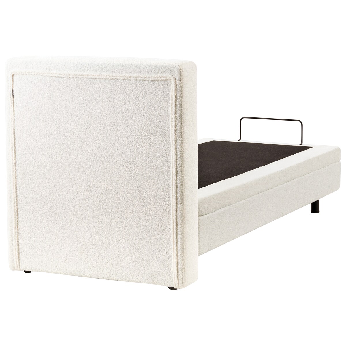 Łóżko regulowane Boucle DUKE 80 x 200 cm Złamana biel