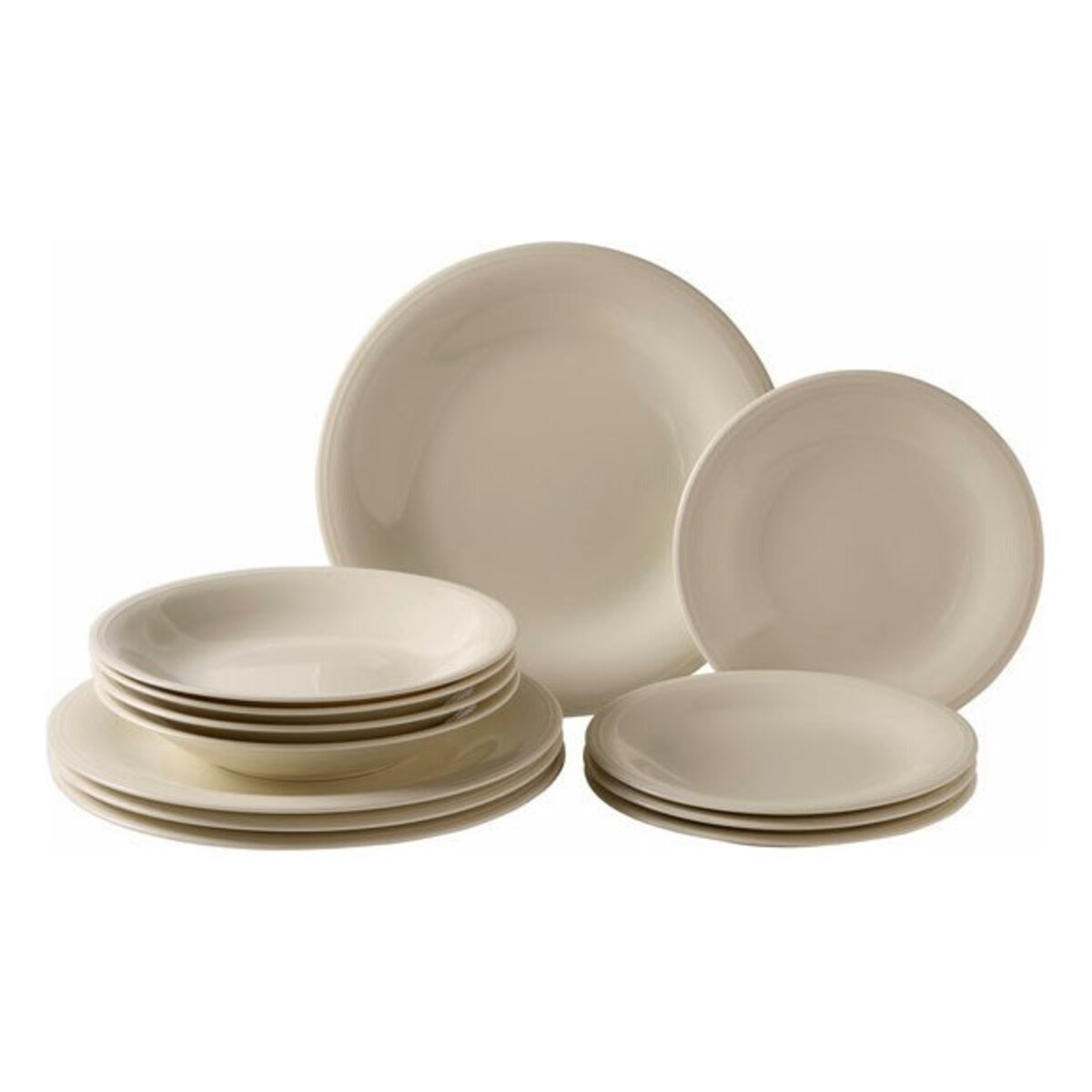 Zestaw talerzy Color Loop Natural, 12 el, Villeroy & Boch