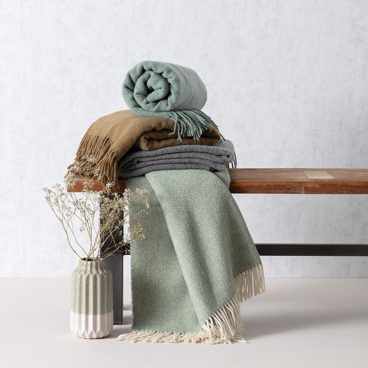 Pled Zelandia 140x200cm smoke green, 140 x 200 cm