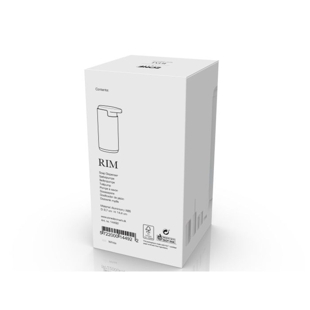 Dozownik do mydła Rim White 14492