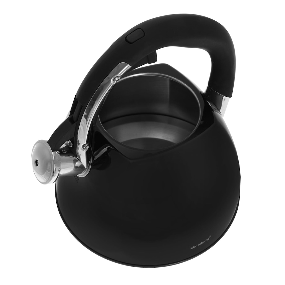 Czajnik stalowy z gwizdkiem 3.0L indukcja KLAUSBERG czarny Połysk