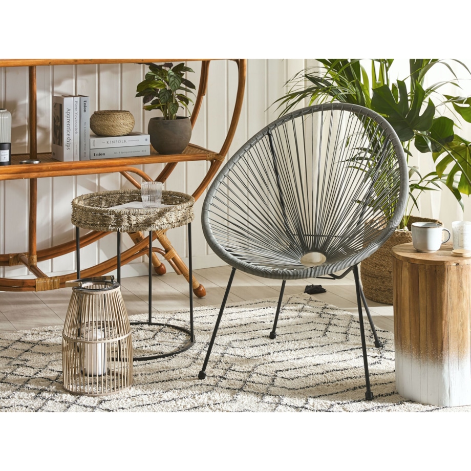 Krzesło z technorattanu szare ACAPULCO II