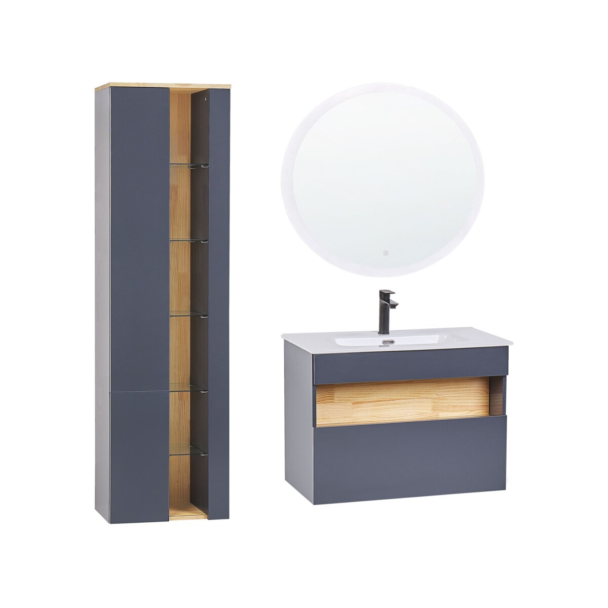 Zestaw mebli łazienkowych FIGUERES Szary