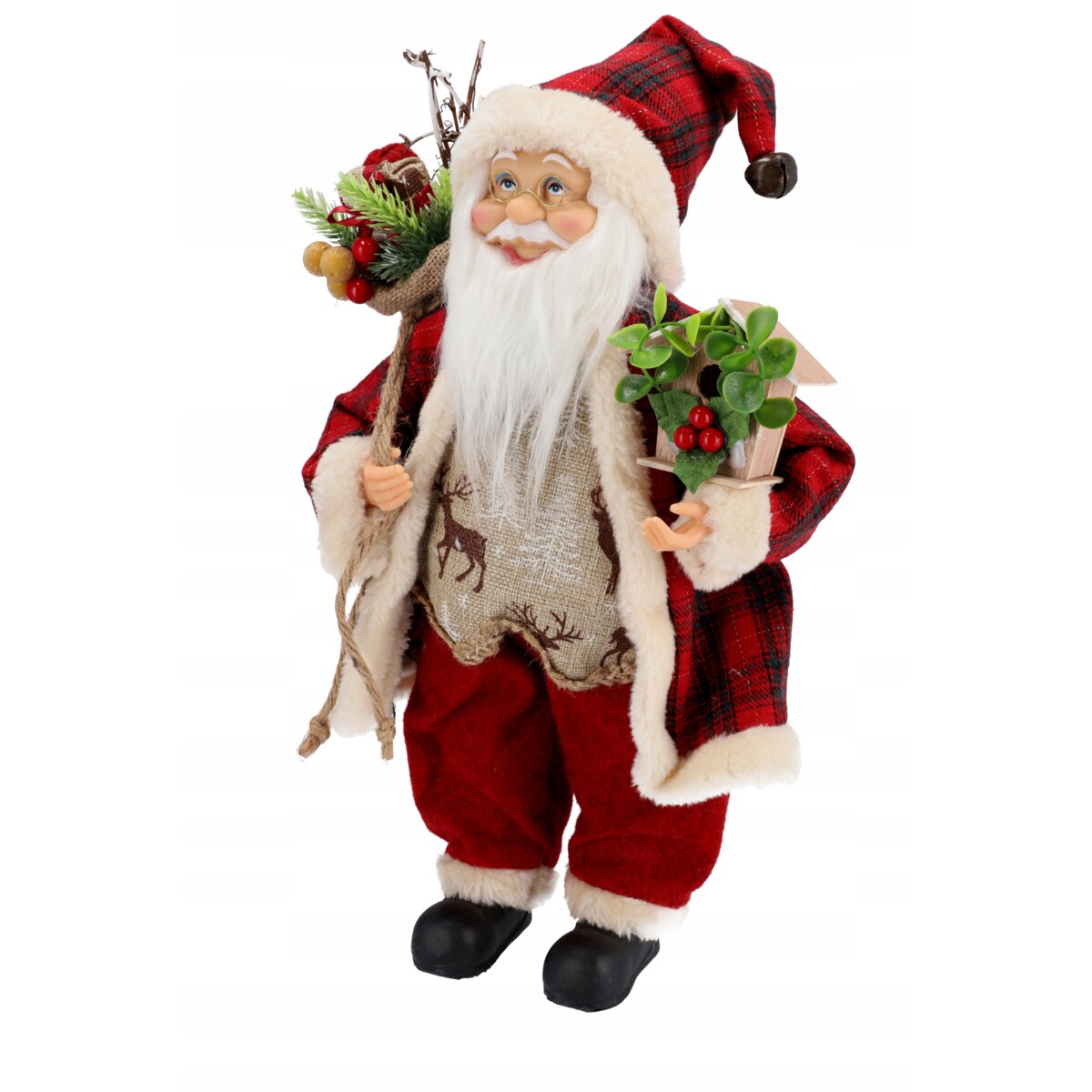 ŚWIĘTY MIKOŁAJ świąteczny figurka DUŻY skandynawski