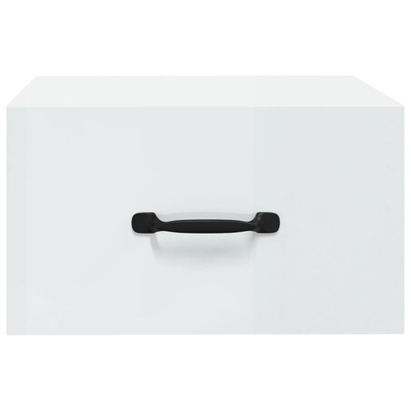 vidaXL Wisząca szafka nocna, biała z połyskiem, 35x35x20 cm