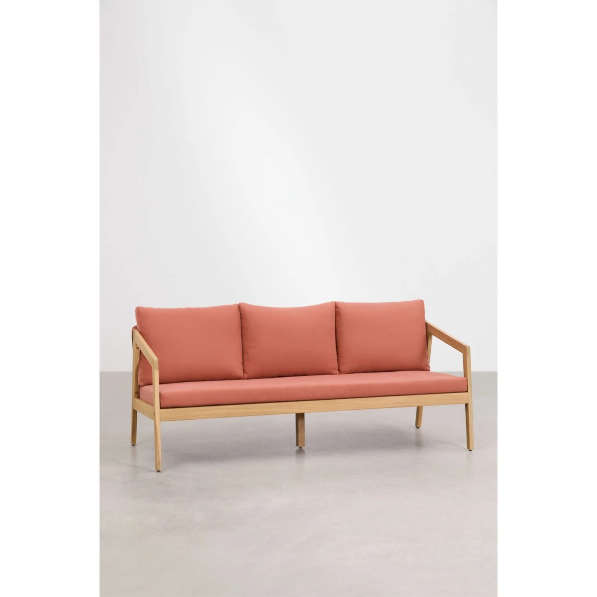 Zestaw ogrodowy: 3-osobowa sofa, 2 fotele i stolik kawowy, akacja i pleciona lina, Kaela