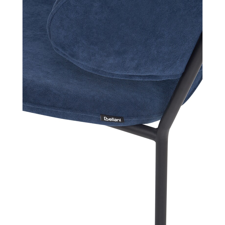 Krzesło do jadalni Zestaw 2 Tkanina Ciemnoniebieski KIANA