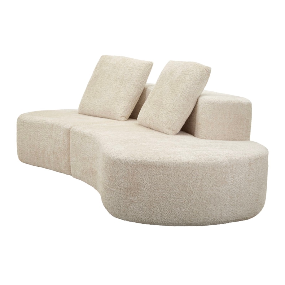 Sofa Island, kolor biały, poliester, 238 x 92 x 78 cm, do salonu, Mauro Ferretti