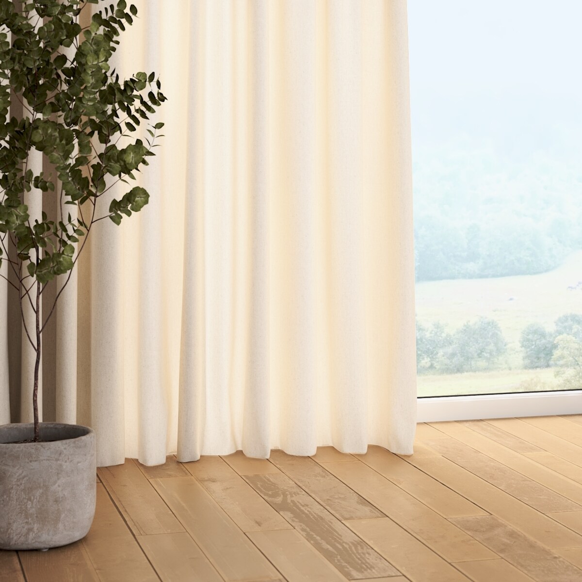 Zasłona na taśmie marszczącej 1 szt. 130x260 melanż szaro-beżowy