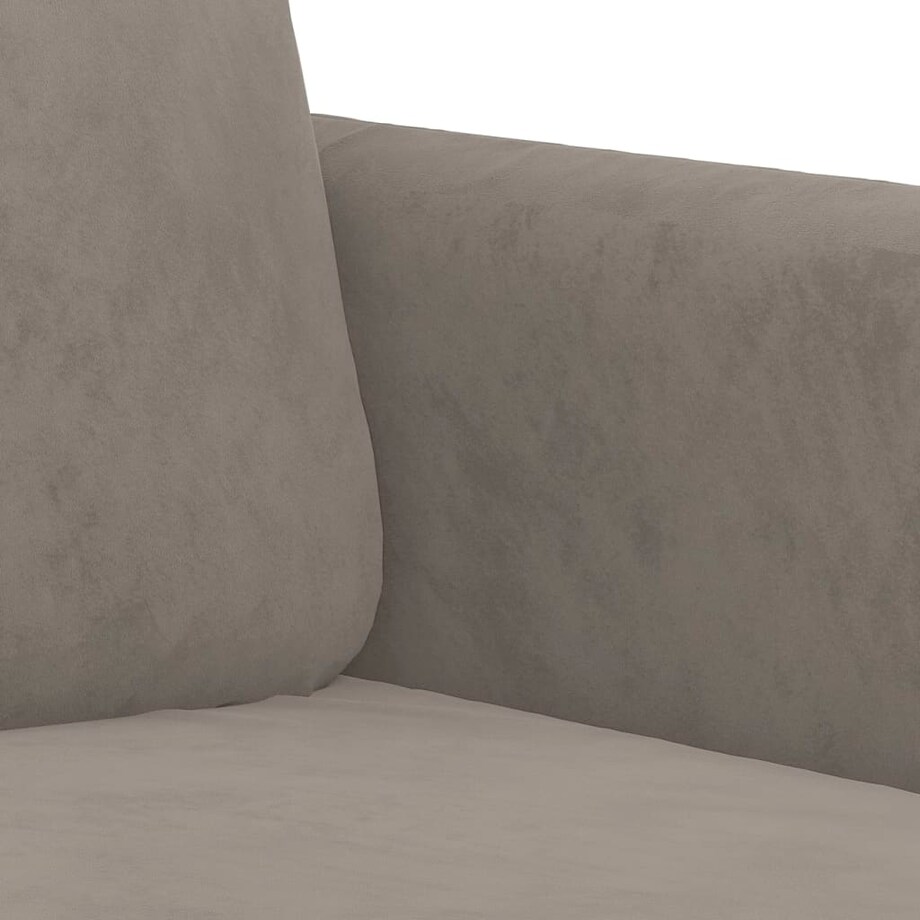 vidaXL Sofa 2-osobowa, jasnoszara, 120 cm, tapicerowana aksamitem