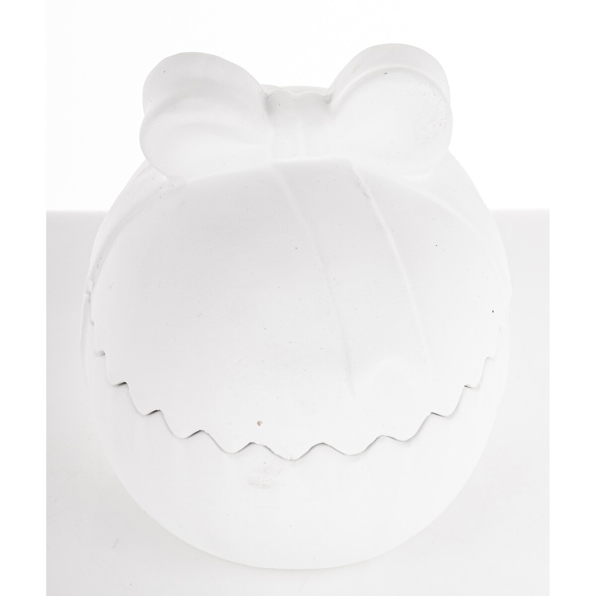 Dekoracja - jajko ceramiczne 13x16x12,5 cm otwierany szary pojemnik