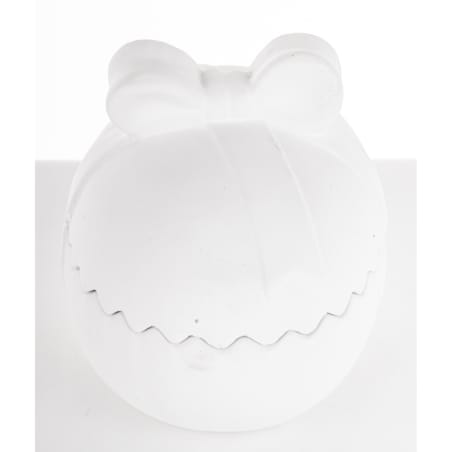 Dekoracja - jajko ceramiczne 13x16x12,5 cm otwierany szary pojemnik