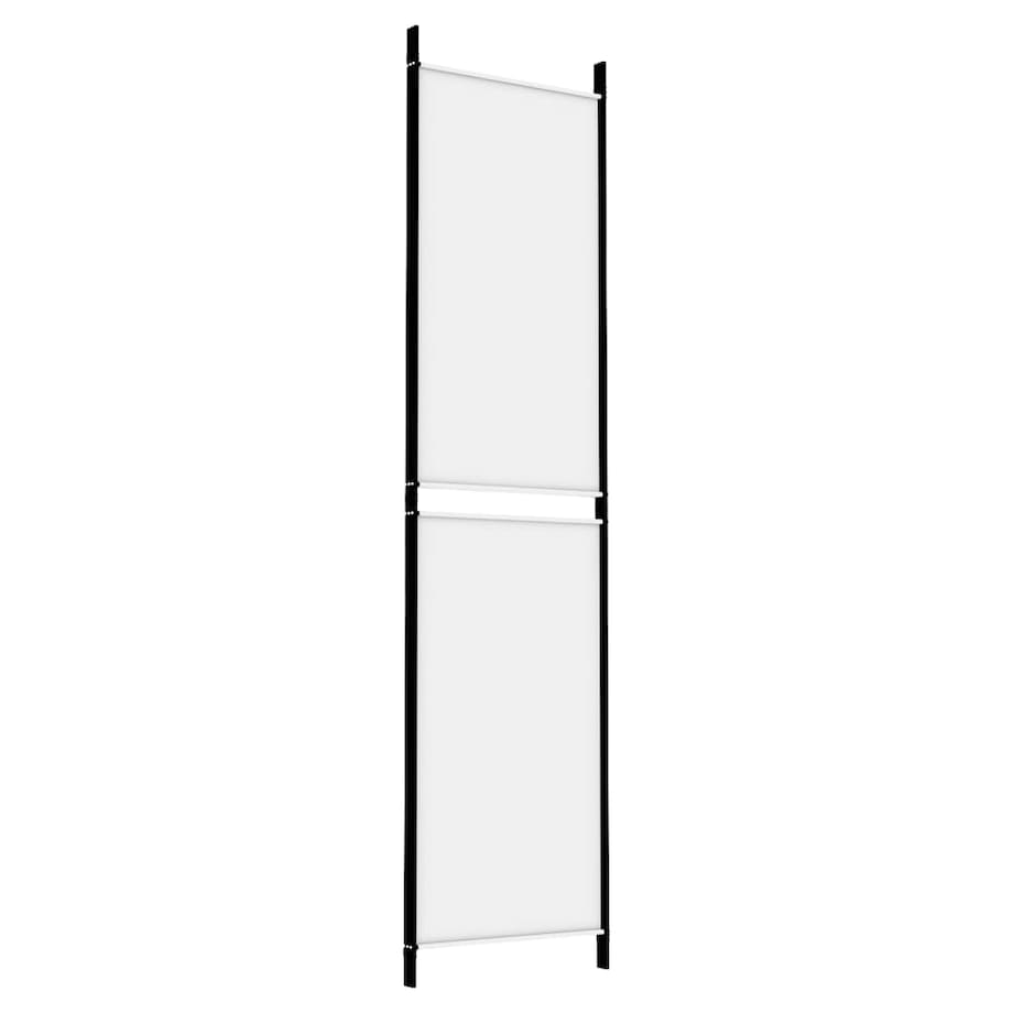 vidaXL Parawan 3-panelowy, biały,150x200 cm, tkanina