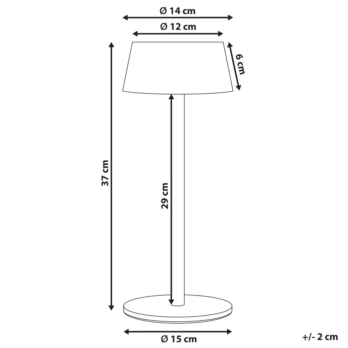 Bezprzewodowa lampa stołowa LED GUDER Ze ściemniaczem Metal Beżowy