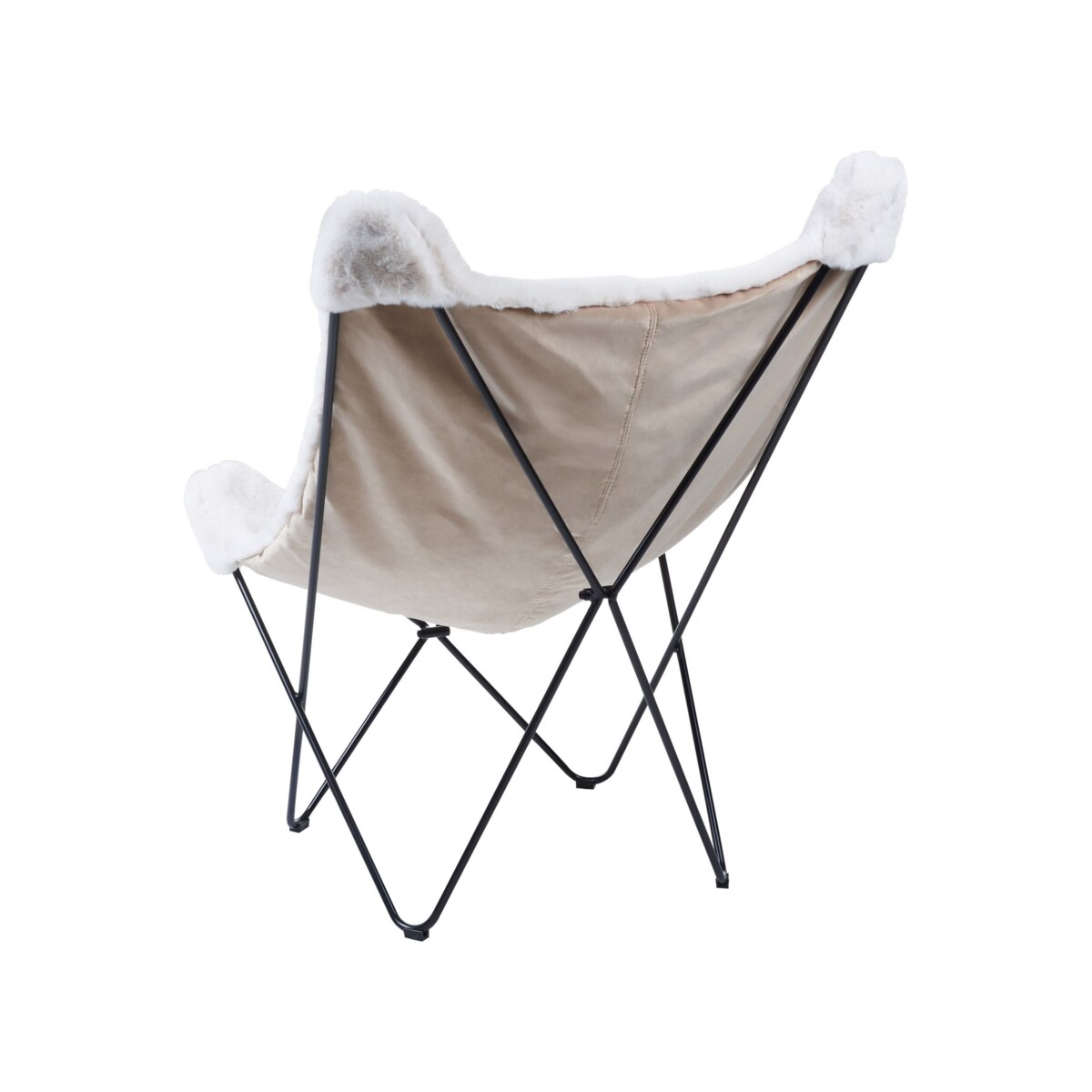 Fotel futrzany biały NYBRO