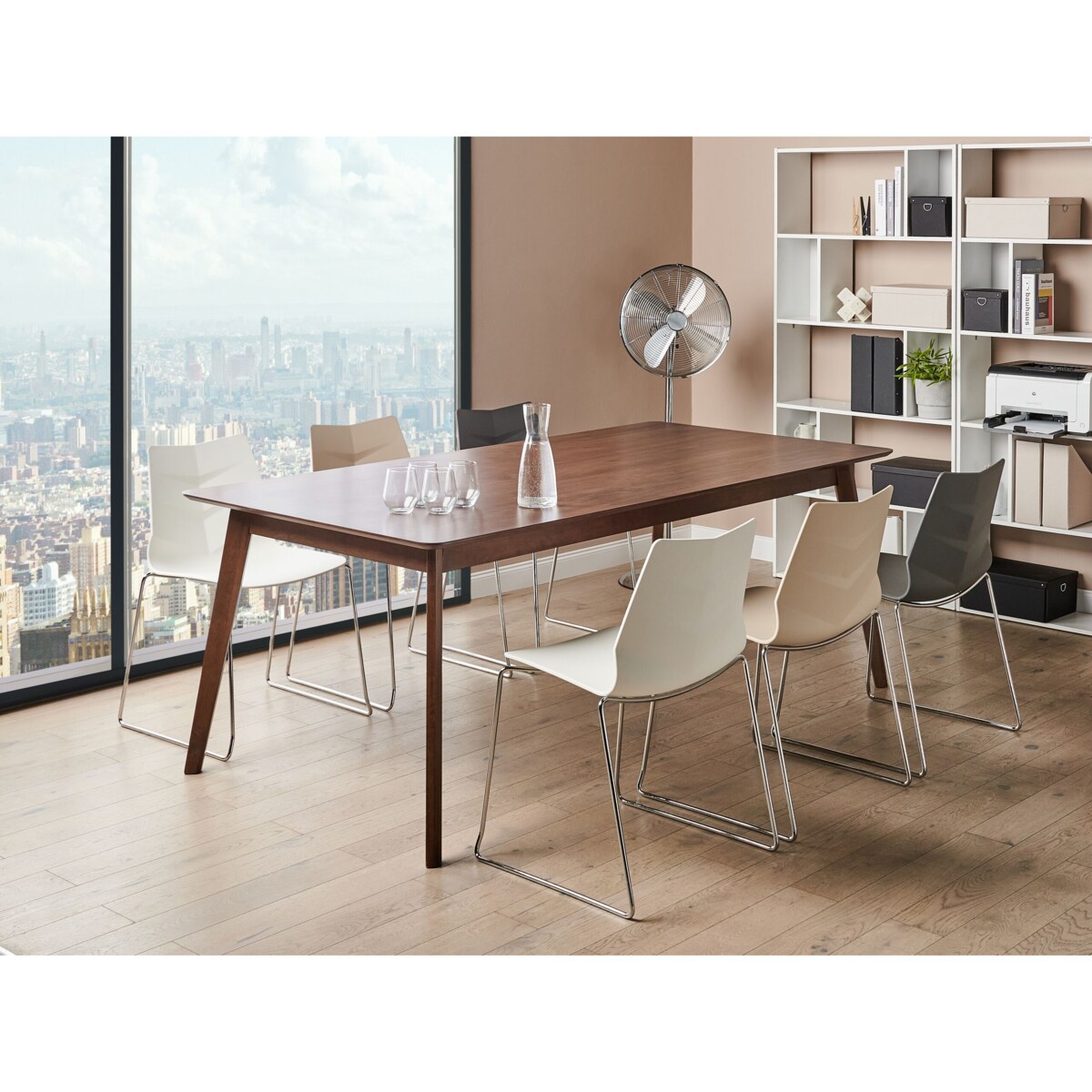 Zestaw 4 krzeseł do jadalni beżowy HARTLEY