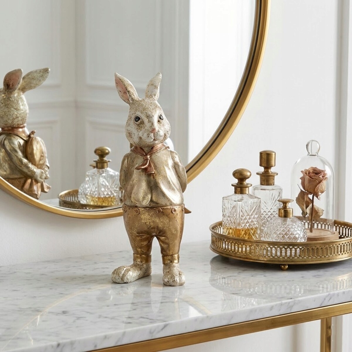 ZAJĄC WIELKANOCNY FIGURKA KRÓLIK ZAJĄCZEK DEKORACYJNA NA WIELKANOC PREZENT