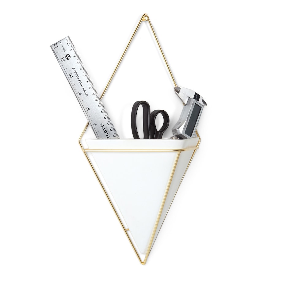 Pojemnik/doniczka biały Trigg, 22.2 x 9.5 x 38.7 cm, Umbra