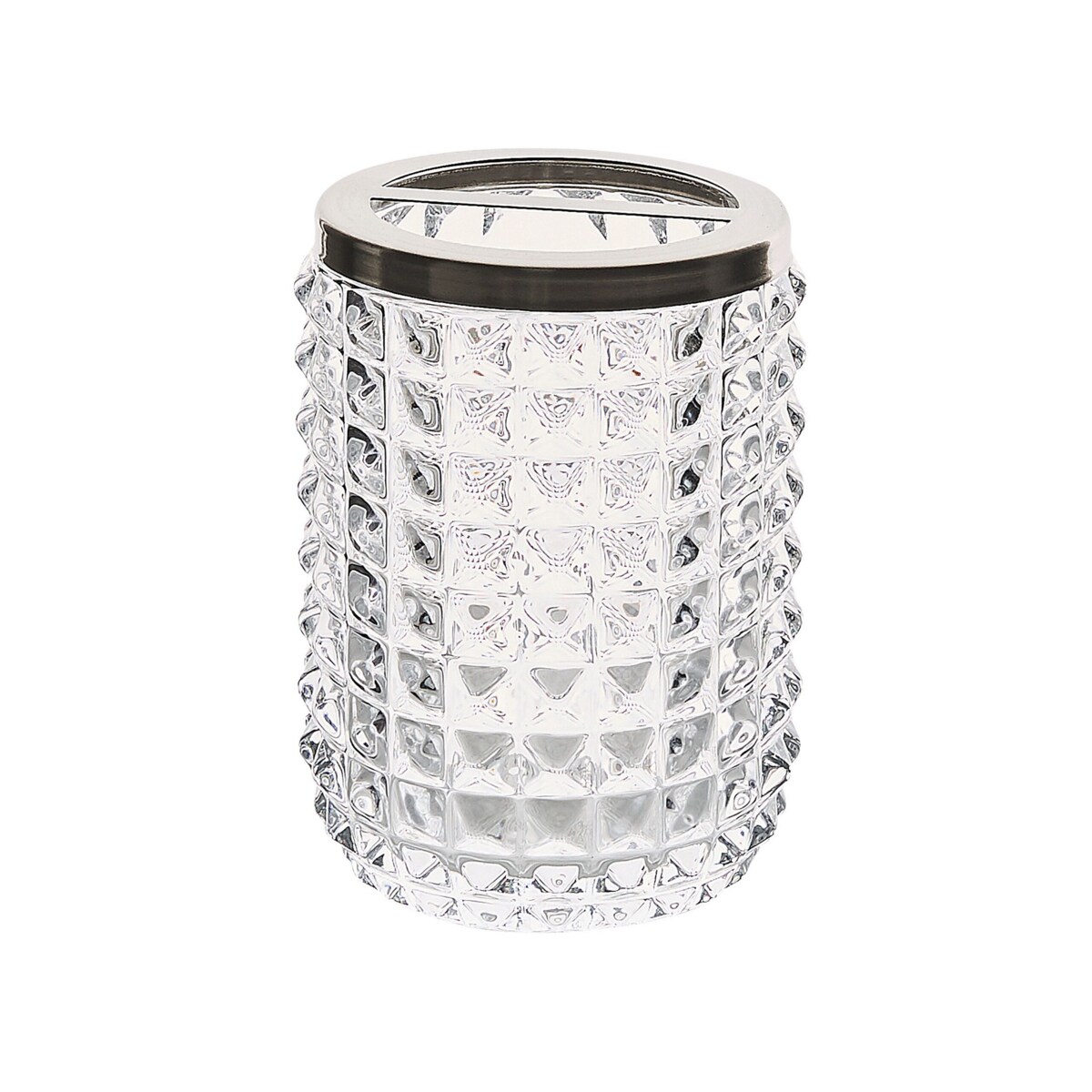 4-częściowy zestaw akcesoriów łazienkowych szklany przezroczysty TAPIA